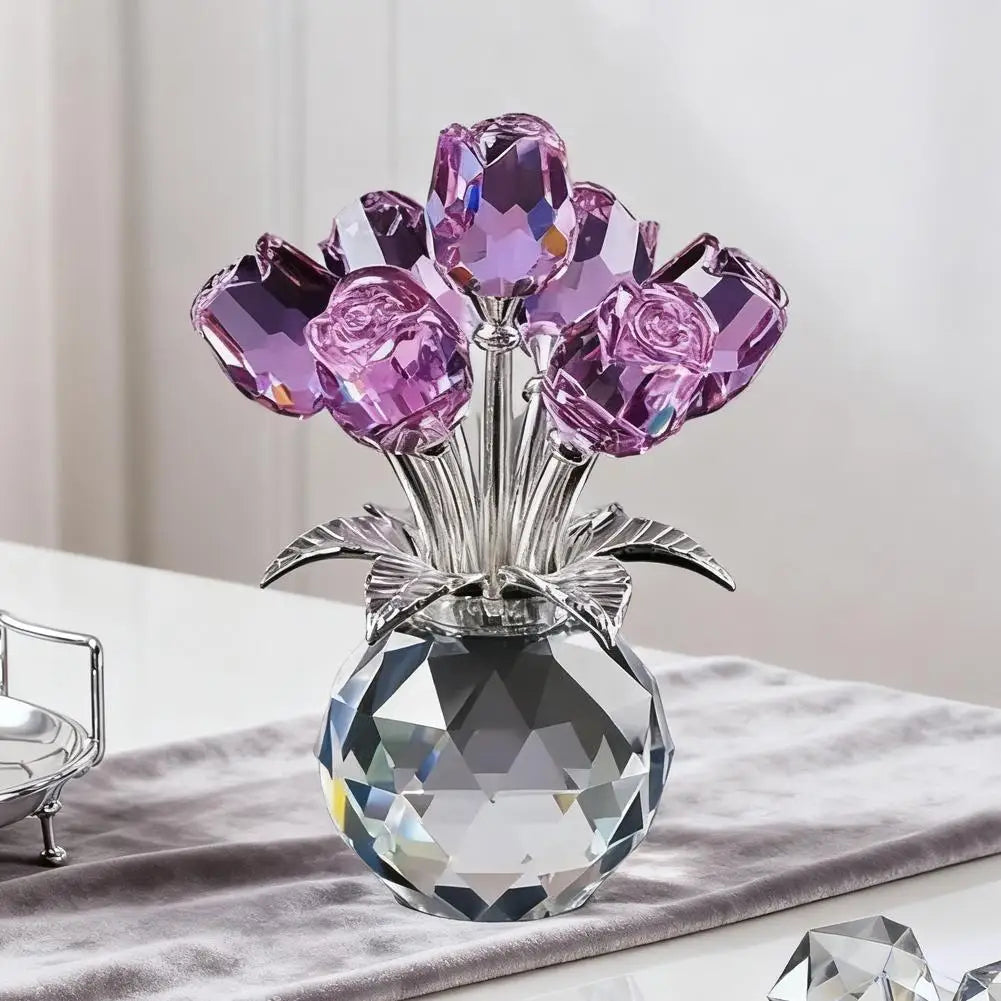 Rosa Eterna - Arranjo de Cristal Decorativo – Presente Eterno