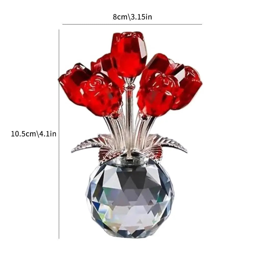 Rosa Eterna - Arranjo de Cristal Decorativo – Presente Eterno
