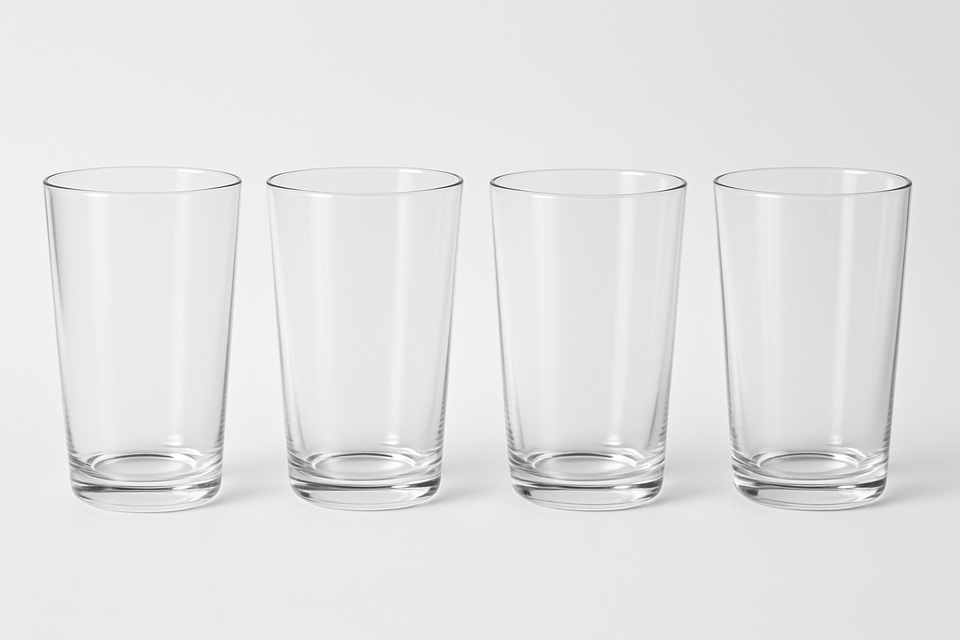 Conjunto 6 Copos de Vidro Transparente - 300ml