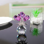 RosaEterna - Rosa de Cristal Decorativa em Vaso